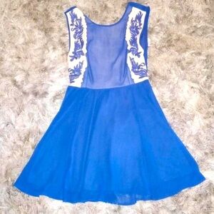 -open back babydoll mini party dress by "Pins and Needles" sz 4,